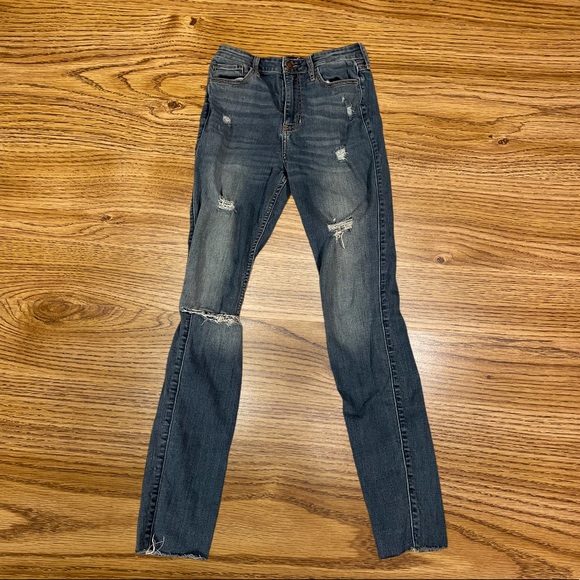 Hollister Denim - SOLD Hollister Distressed Hole Medium Wash Jeans